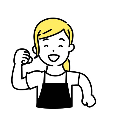 Tatlı Kişinin İllüstrasyon Serisi _ Kadın Tezgahtar _ Yürü