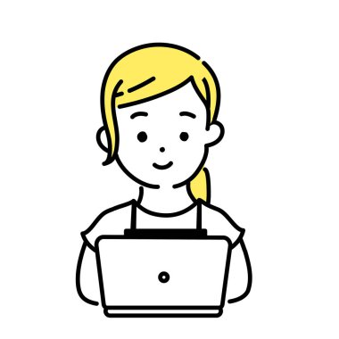 Tatlı Kişinin İllüstrasyon Serisi _ Kadın Tezgahtar _ Gülücük