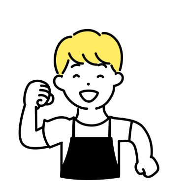 Tatlı Kişinin İllüstrasyon Serisi _ Erkek Tezgahtar _ Makaslama