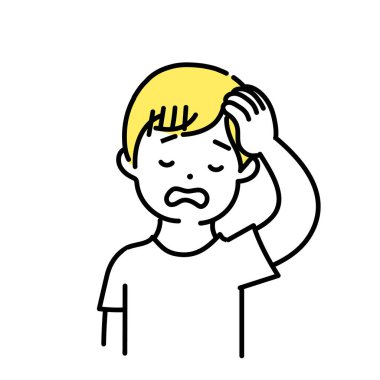 Hoş insanların çizimleri _ gelişigüzel erkekler _ Baş ağrısı