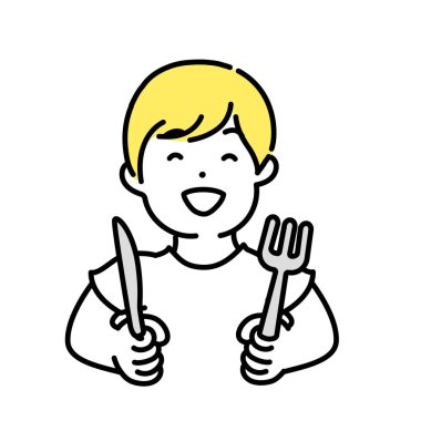 Tatlı Kişinin İllüstrasyon Serisi _ Günlük giysiler içindeki Yemek Adamları _ Ye