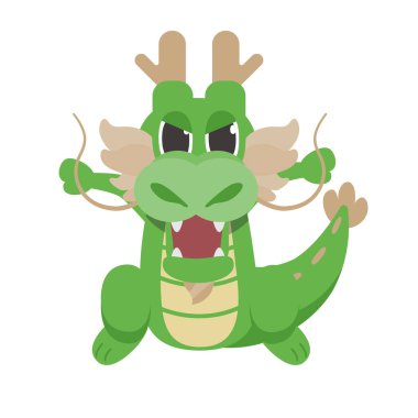 Şirin bir ejderha karakteri tasviri _ gözdağı