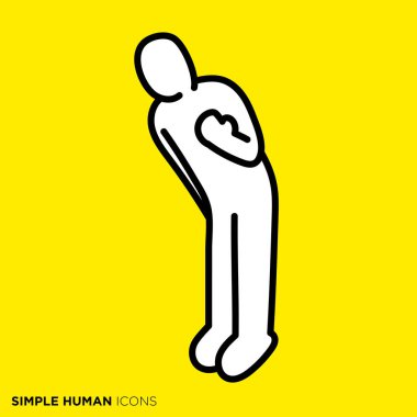 Simple human icon series, people who feel safe clipart