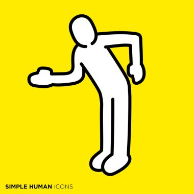 Basit insan simgesi serisi, robot dansı yapan kişi.