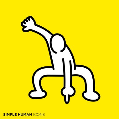 Basit insan simgesi serisi, aşağıdaki kişi