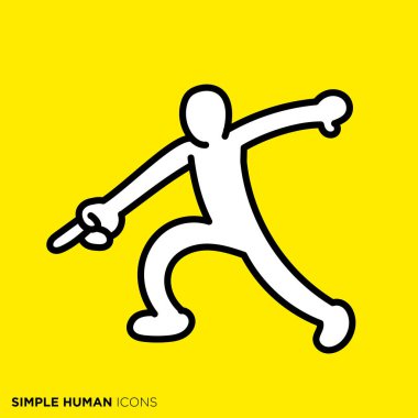 Basit insan simgesi serisi, aşağıdaki kişi