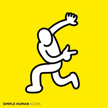 Basit insan simgesi serisi, geriye bakan kişi