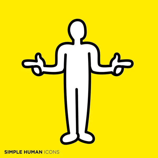 stock vector Simple human icon series, person pointing left and right