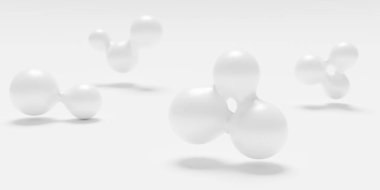 Abstract white Architecture Background. 3d render. Modern Geometric Wallpaper. Futuristic Technology Design