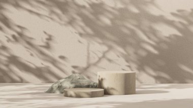 Premium podium scene for display product stand, 3d render scene.