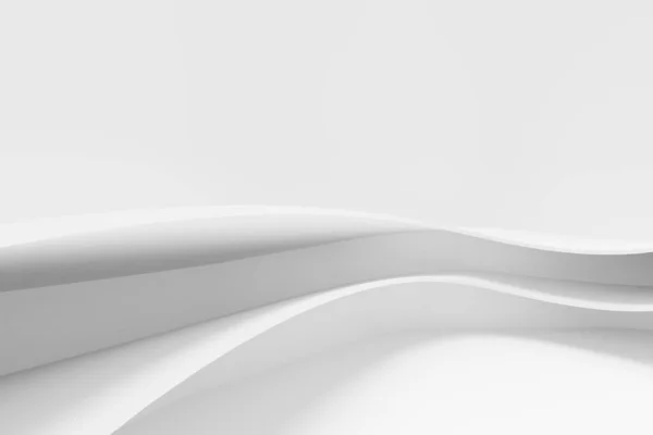 Abstract White Architecture Background Render Modern Geometric Wallpaper Futuristic Technology — Photo
