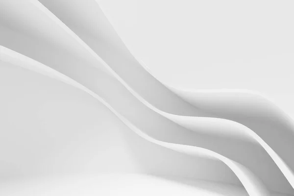 Abstract White Architecture Background Render Modern Geometric Wallpaper Futuristic Technology — Zdjęcie stockowe