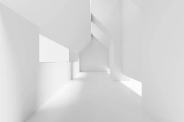 Abstract White Interior Future Rendering Лицензионные Стоковые Изображения