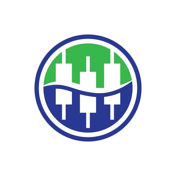 Forex Market Logo Images Illustration Design Vector de stock