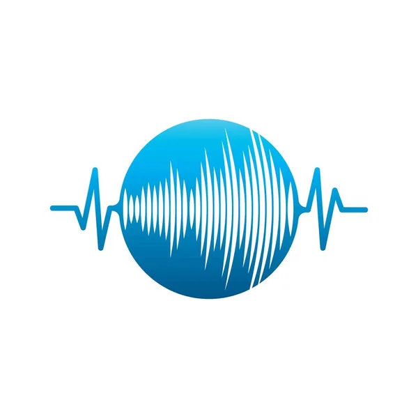 Иллюстрация Логотипа Звуковой Волны — стоковый вектор