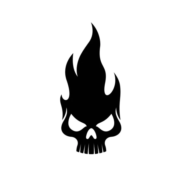Schedel Logo Afbeeldingen Illustratie Ontwerp — Stockvector
