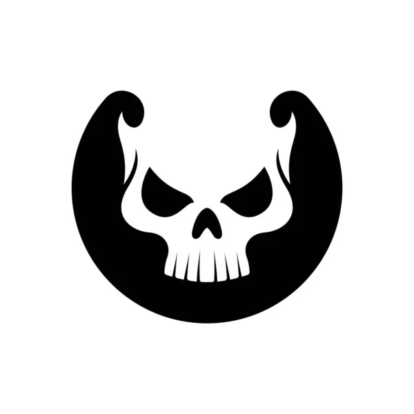 Totenkopf Logo Bilder Illustration Design — Stockvektor