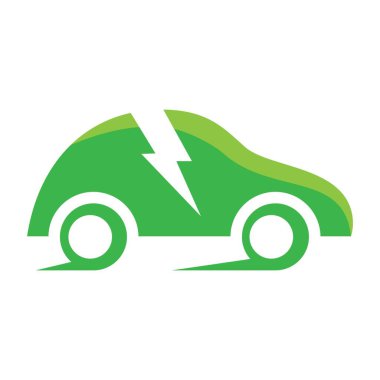 Elektrikli araba logosu resim çizimi tasarımı