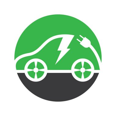 Elektrikli araba logosu resim çizimi tasarımı