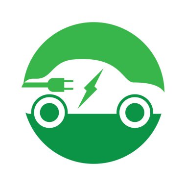 Elektrikli araba logosu resim çizimi tasarımı