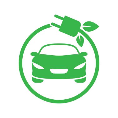 Elektrikli araba logosu resim çizimi tasarımı