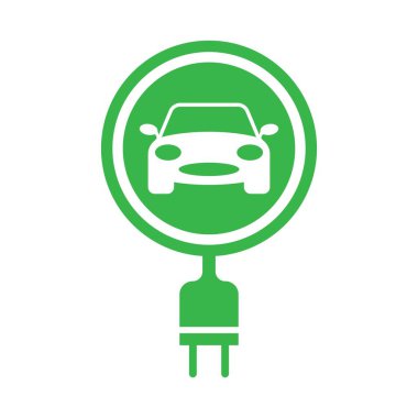 Elektrikli araba logosu resim çizimi tasarımı