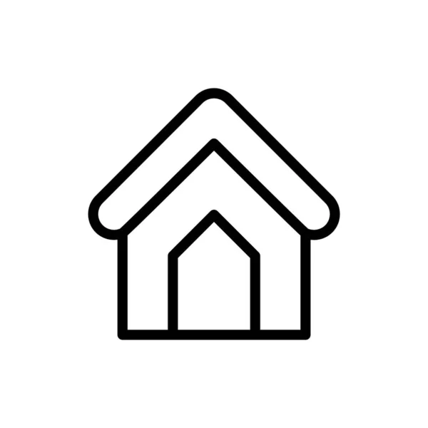 House Outline Icon Apartment Symbol Residence Icon Design Suitable Mobile — Stock Vector