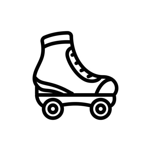 Rollerblade Icon Roller Skates Symbol Relaxing Roller Skates Icon Design — Stock Vector