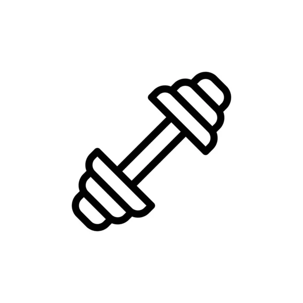 Ikona Sztangi Symbol Sprzętu Sportowego Fitness Konstrukcja Ikony Sztangi Nadaje — Wektor stockowy