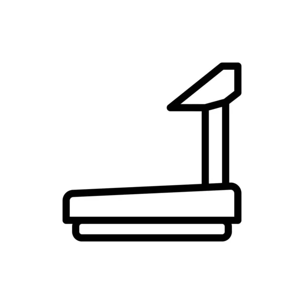 Ikona Bieżni Symbol Sprzętu Sportowego Fitness Konstrukcja Ikony Bieżni Nadaje — Wektor stockowy