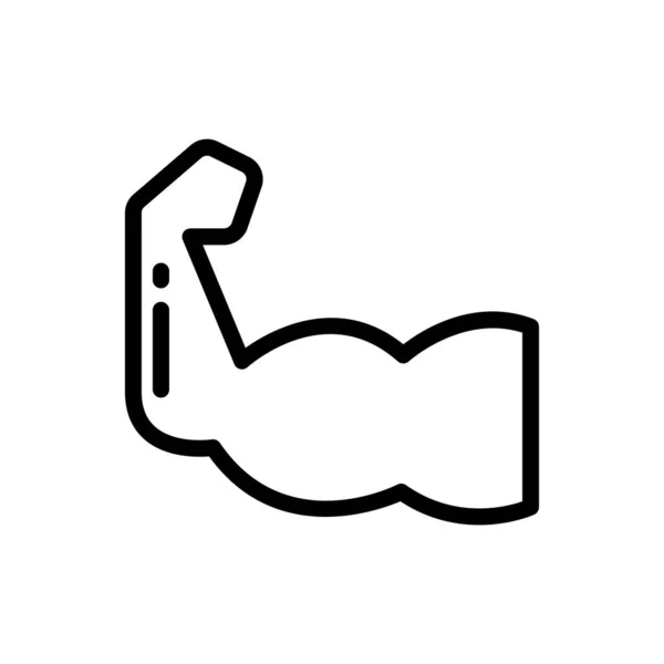 Fitness Ikone Starkes Körpersymbol Fitness Icon Design Geeignet Für Website — Stockvektor