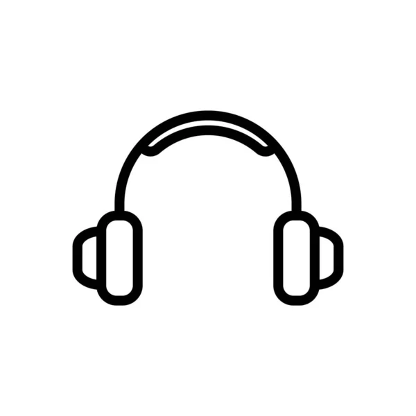 Umriss Kopfhörer Symbol Illustration Der Ikone Der Musikinstrumente Das Kopfhörer — Stockvektor