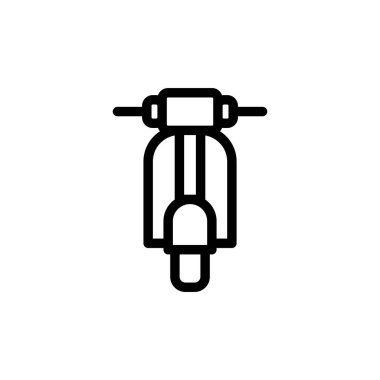 Motorcycle icon isolated on black. Motorcycle symbol suitable for graphic design and websites on a white background. Icon vector