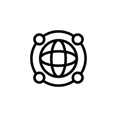 Website icon isolated on black. Website symbol suitable for graphic design and websites on a white background. Icon vector