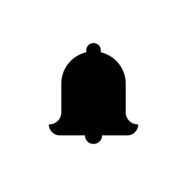 Notification icon isolated on black. The notification symbol is suitable for graphic designers and websites on a white background. Icon vector