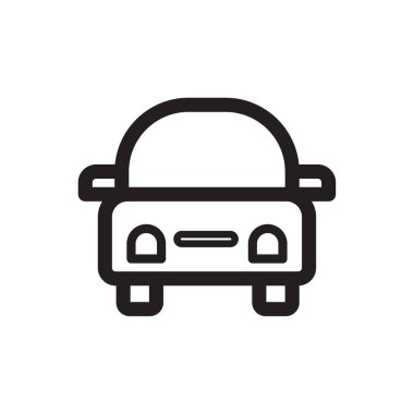 Sport car vector icon design on white background suitable for traffic sign, locomotive, automotive and public transportation symbol