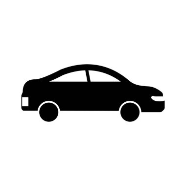 Sport car vector icon design on white background suitable for traffic sign, locomotive, automotive and public transportation symbol