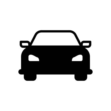 Sport car vector icon design on white background suitable for traffic sign, locomotive, automotive and public transportation symbol
