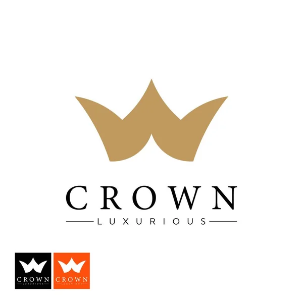 Vintage Crown Logo Royal King Queen abstract Logo design vector Template. Geometric symbol Logotype concept icon. Crown logo illustration
