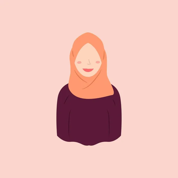 Desenhos Personagens Femininas Muçulmanas Vestindo Hijab Estilos Modernos Populares Modernos — Vetor de Stock