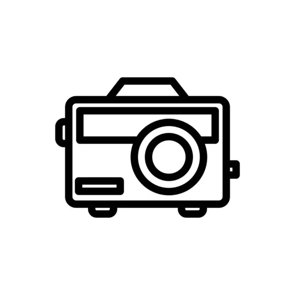 유행하는 스타일 디자인의 카메라 아이콘 그래픽 일러스트 카메라 사이트 인터페이스 — 스톡 벡터