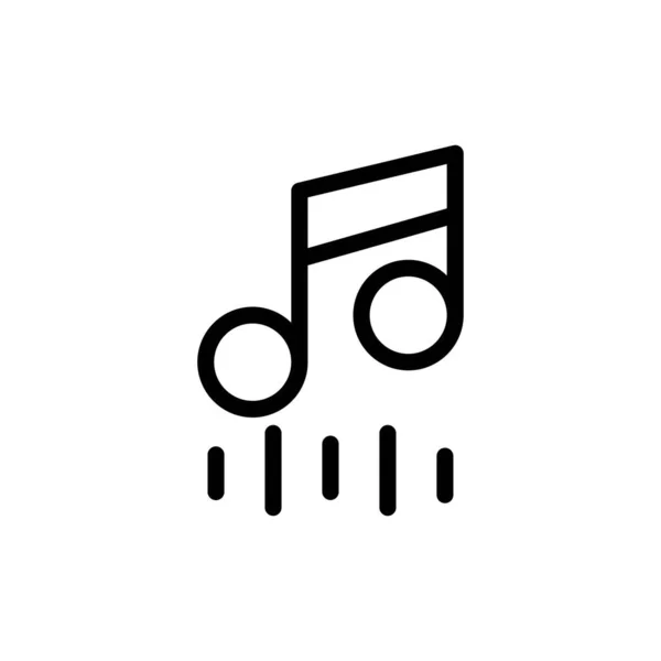Musik Ikone Angesagten Linienstil Design Vektorgrafische Illustration Symbolmusik Für Website — Stockvektor