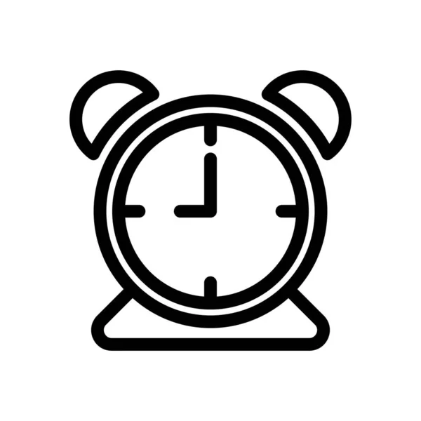 时钟图标在流行的线条风格设计 矢量图解 用于网站 应用程序和接口设计的时钟符号 黑色图标矢量设计 — 图库矢量图片