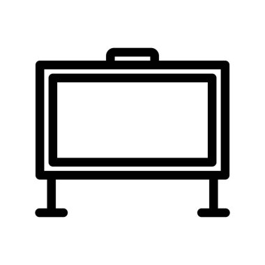 Moda tasarımında karatahta simgesi. Vektör grafik çizimi. Web sitesi, logo, uygulama ve arayüz tasarımı için kara tahta sembolü. Siyah simge vektör tasarımı