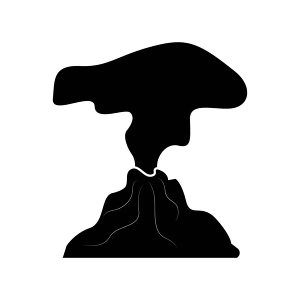 Éruption Icône Volcan Dans Design Tendance Style Plat Illustration Vectorielle — Image vectorielle