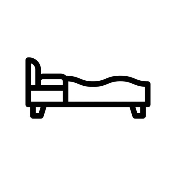 Bett Ikone Trendigen Liniendesign Vektorgrafische Illustration Bettsymbol Für Website Logo — Stockvektor