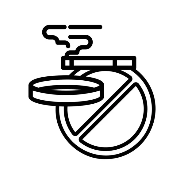 アイコンデザインやロゴ禁煙ベクトルイラストは 携帯電話のディスプレイ ウェブサイト ロゴやアプリケーションインターフェイスに適した孤立サインシンボルをイラスト ブラックラインスタイルベクトルアイコンコレクション — ストックベクタ