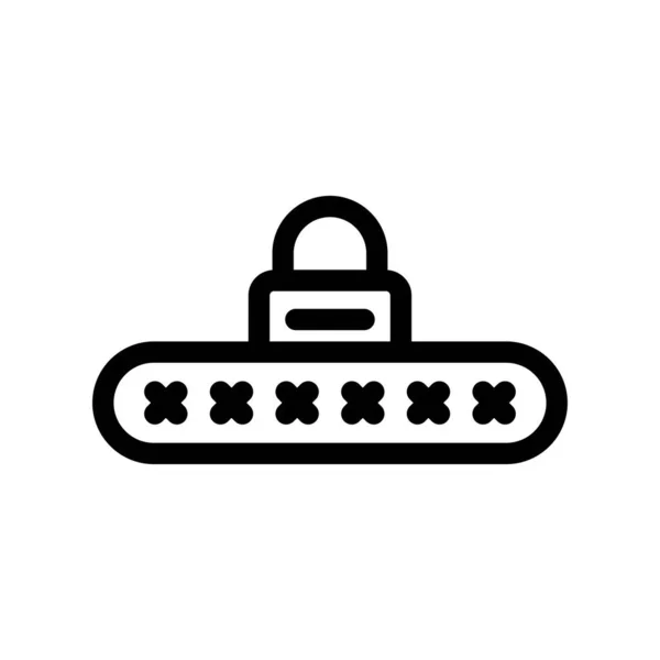 Password Icona Vettoriale Illustrazione Simbolo Segno Isolato Adatto Visualizzazione Sito — Vettoriale Stock
