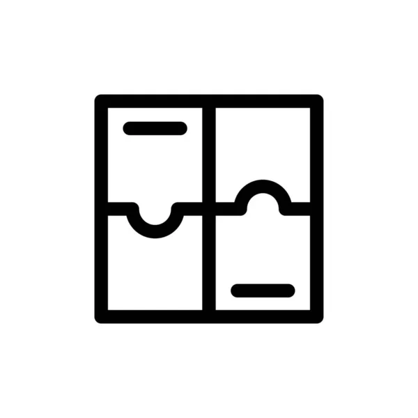 パズルアイコンベクトルイラストは ディスプレイ ウェブサイト ロゴやデザイナーに適したサインシンボルを分離しました 高品質のブラックスタイルベクトルアイコン — ストックベクタ