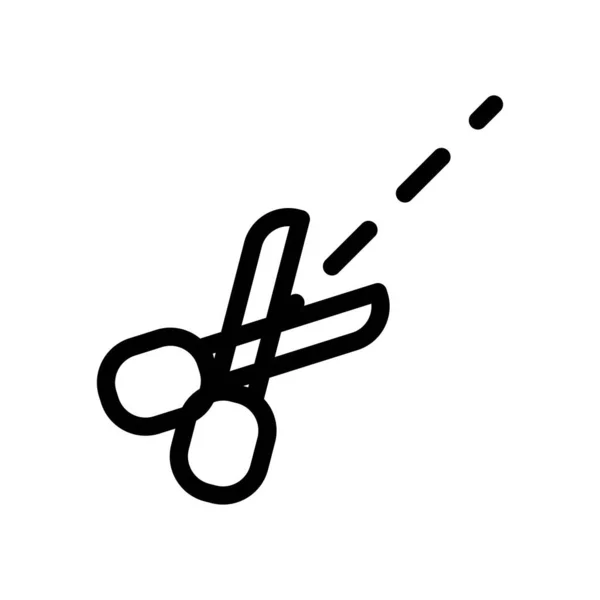Corte Aqui Ícone Logotipo Vetor Ilustração Símbolo Sinal Isolado Adequado —  Vetores de Stock